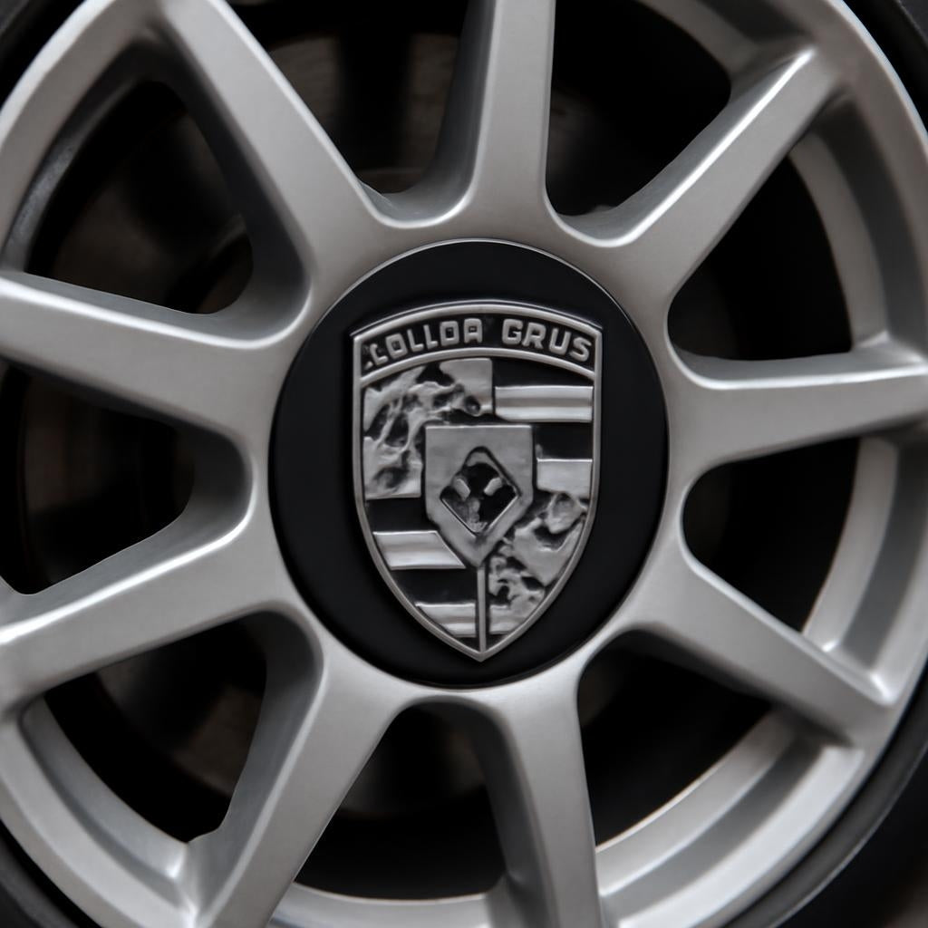 Porsche Wheel Centre Caps - Black