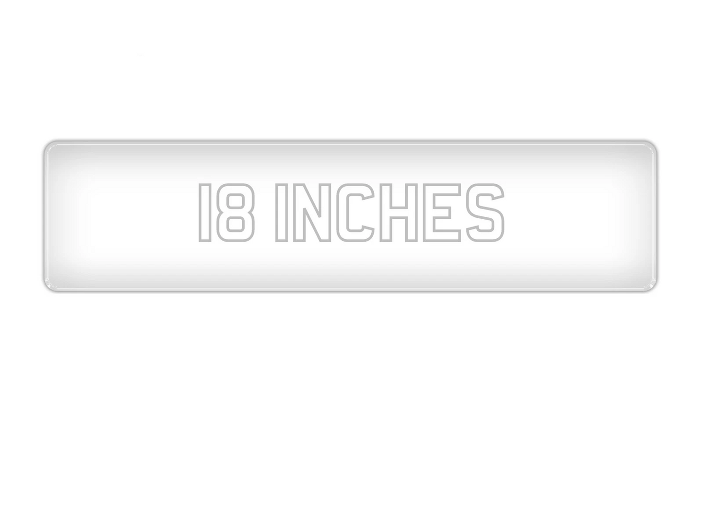 4D RETRO Bevelled Edge 18, 16, 14, 13.5, 11 inch Short Number Plates