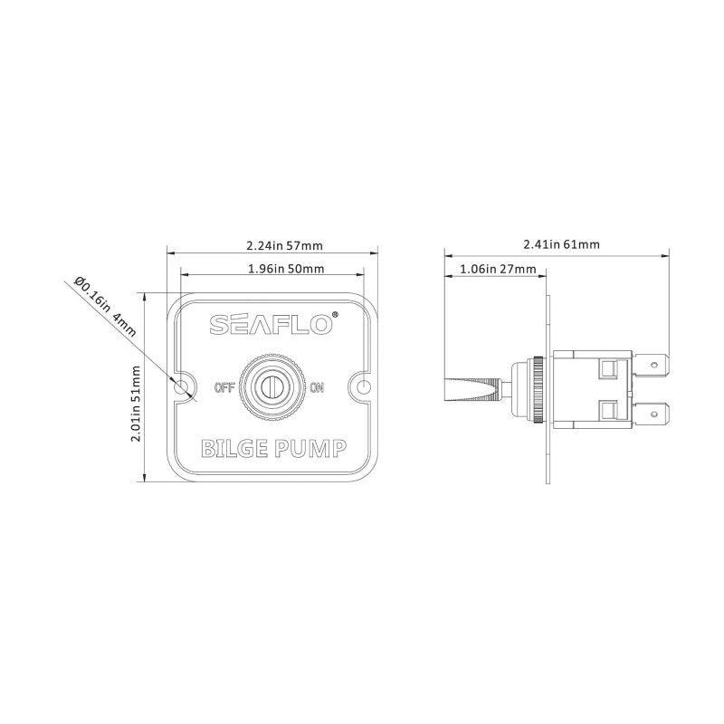 SEAFLO Bilge 3-Way Switch Panel 12V/24V | 4Boats