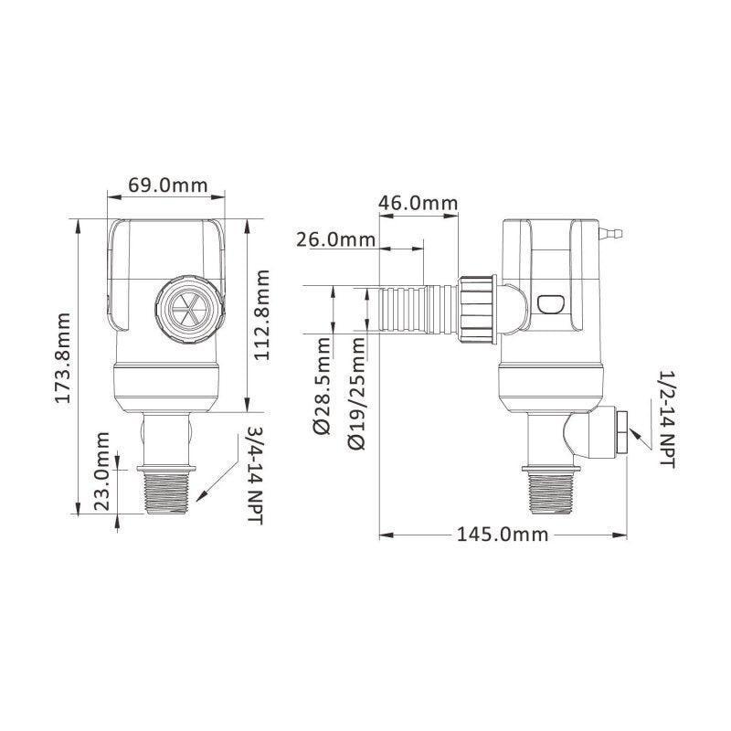 SEAFLO Livewell 13D 24V Pump 4,164 L/h (1,1 | 4Boats