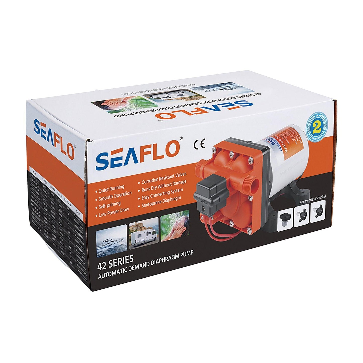 SEAFLO 24V 4.0GPM 55PSI Water Pressure Pump 42-Series Marine RV DP204005542