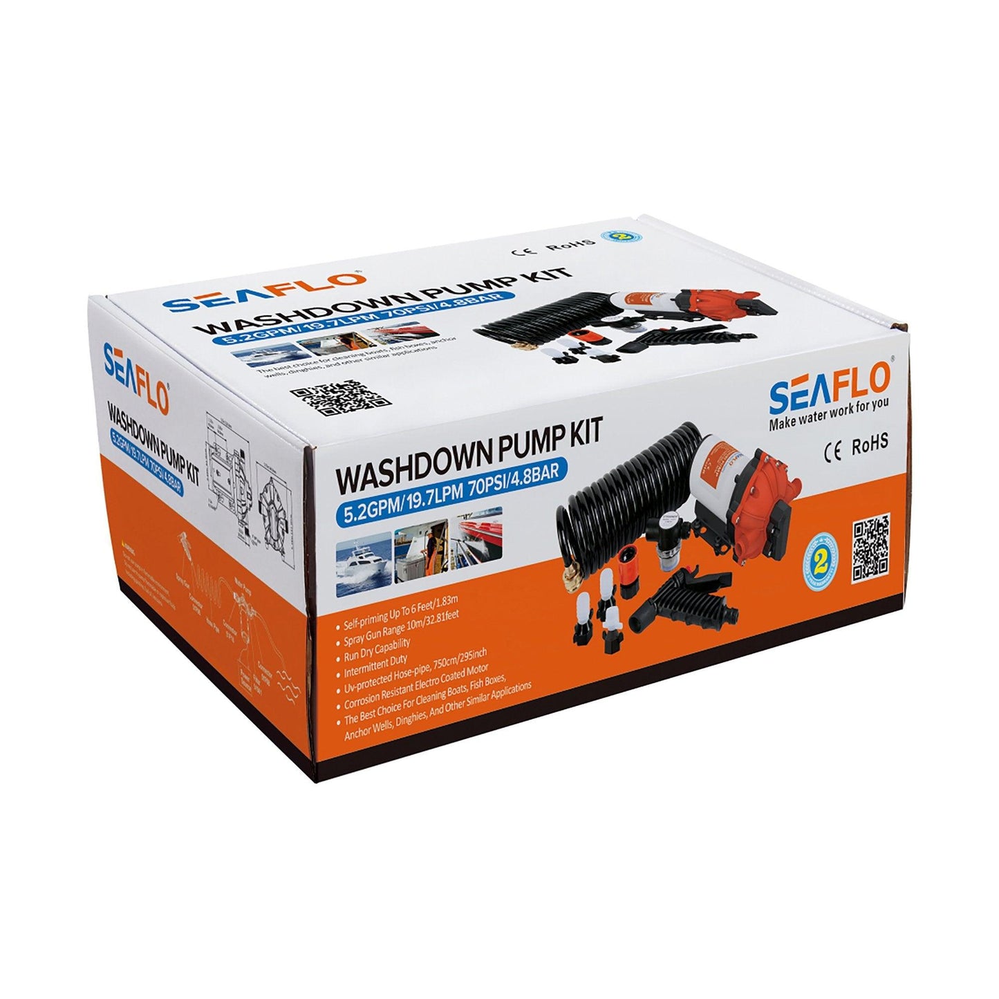 SEAFLO Washdown 51 Series 12V Washdown Pump Kit 5.2