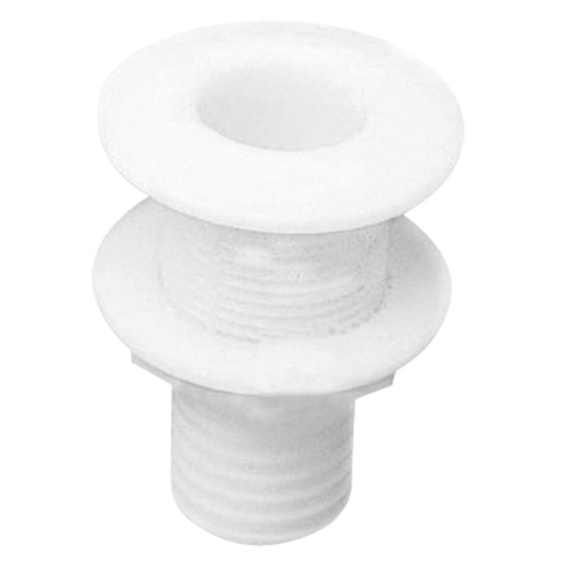 Thru-Hull Fitting 38 mm (1/2 in) Hose Barb White | 4Boats