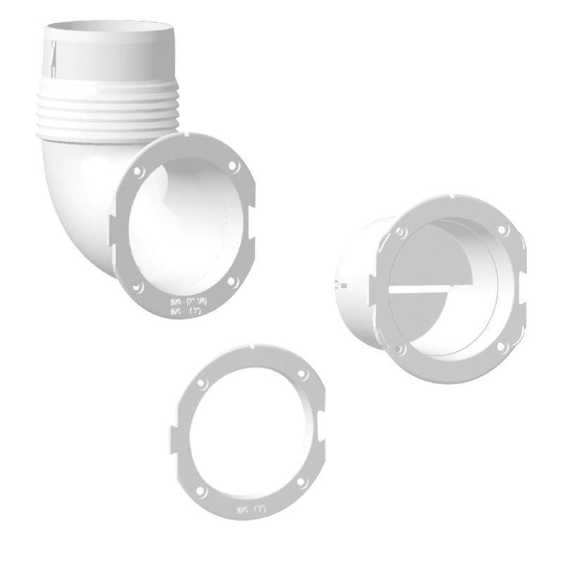 Ventilator Connector Elbow 76mm White | 4Boats