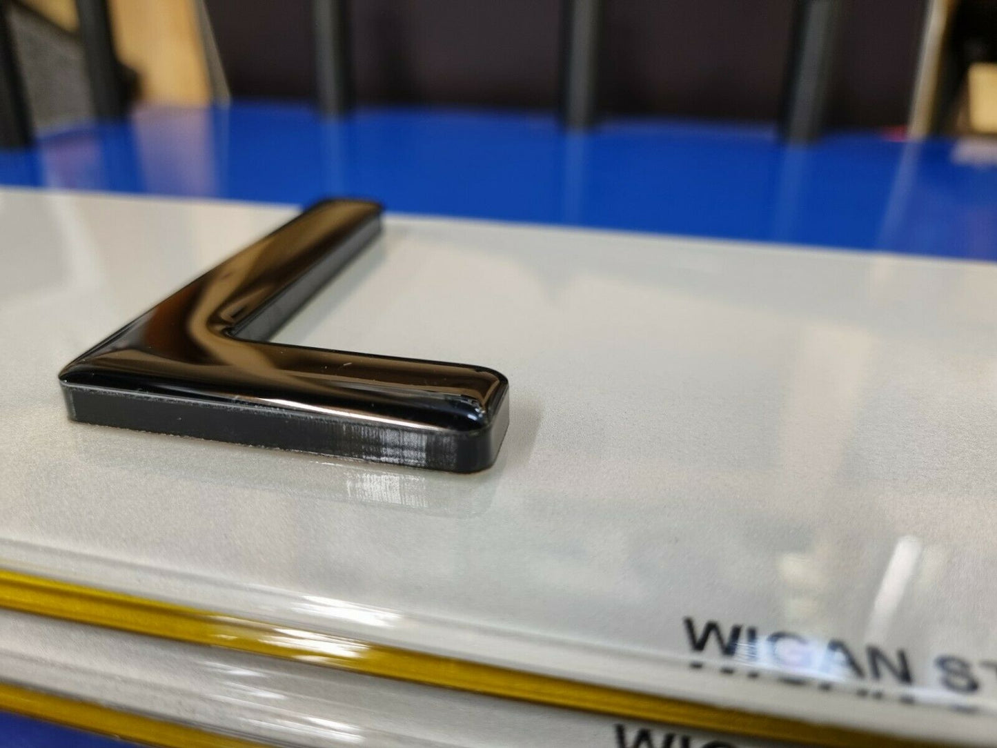 Pair Of 6mm 4D and 3D GEL Topped Raised Domed Gloss Black Number Plates, Road Legal