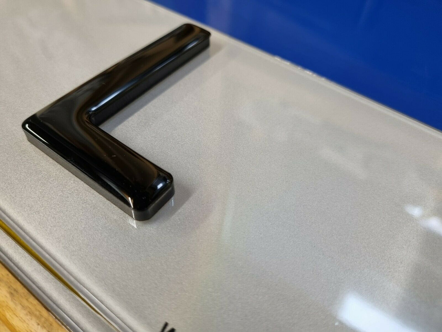 Pair Of 6mm 4D and 3D GEL Topped Raised Domed Gloss Black Number Plates, Road Legal