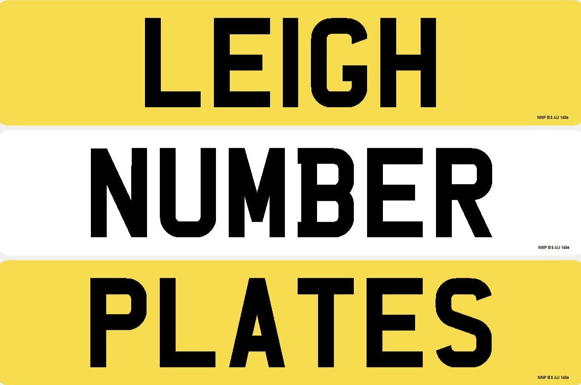 Printed Road Legal Number Plate