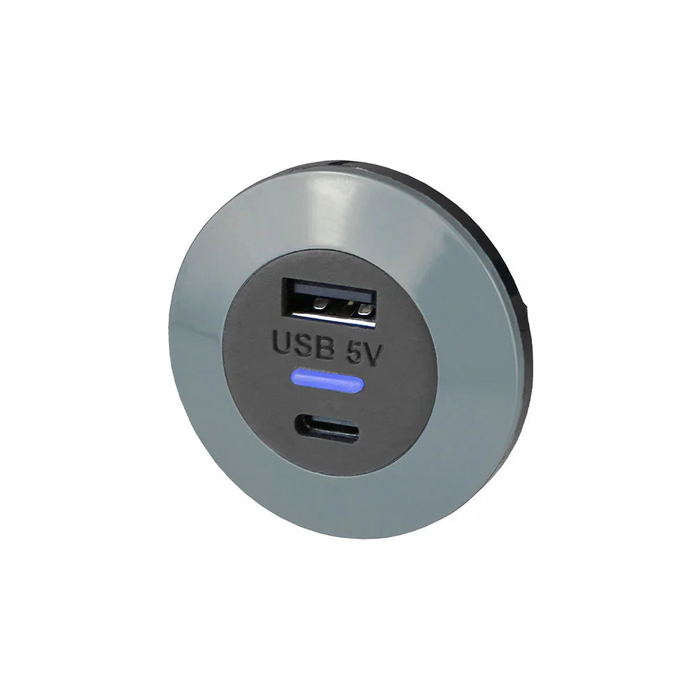 Alfatronix PVPro-ACff Dual USB-A & C Charger 12V/24V Front Fit Boat Marine Socket