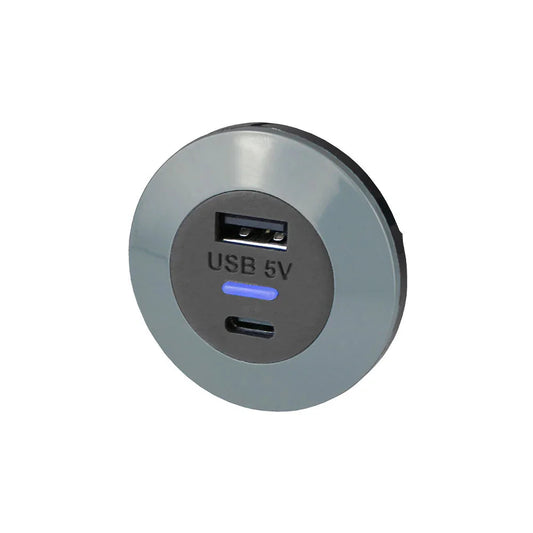 Alfatronix PVPro-ACff Dual USB-A & C Charger 12V/24V Front Fit Boat Marine Socket