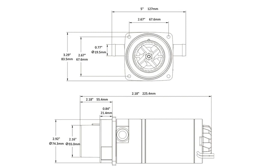 SEAFLO 24V Marine Toilet Flush Pump SFMTE2-01 MTP201 Replaces Jabsco 37010