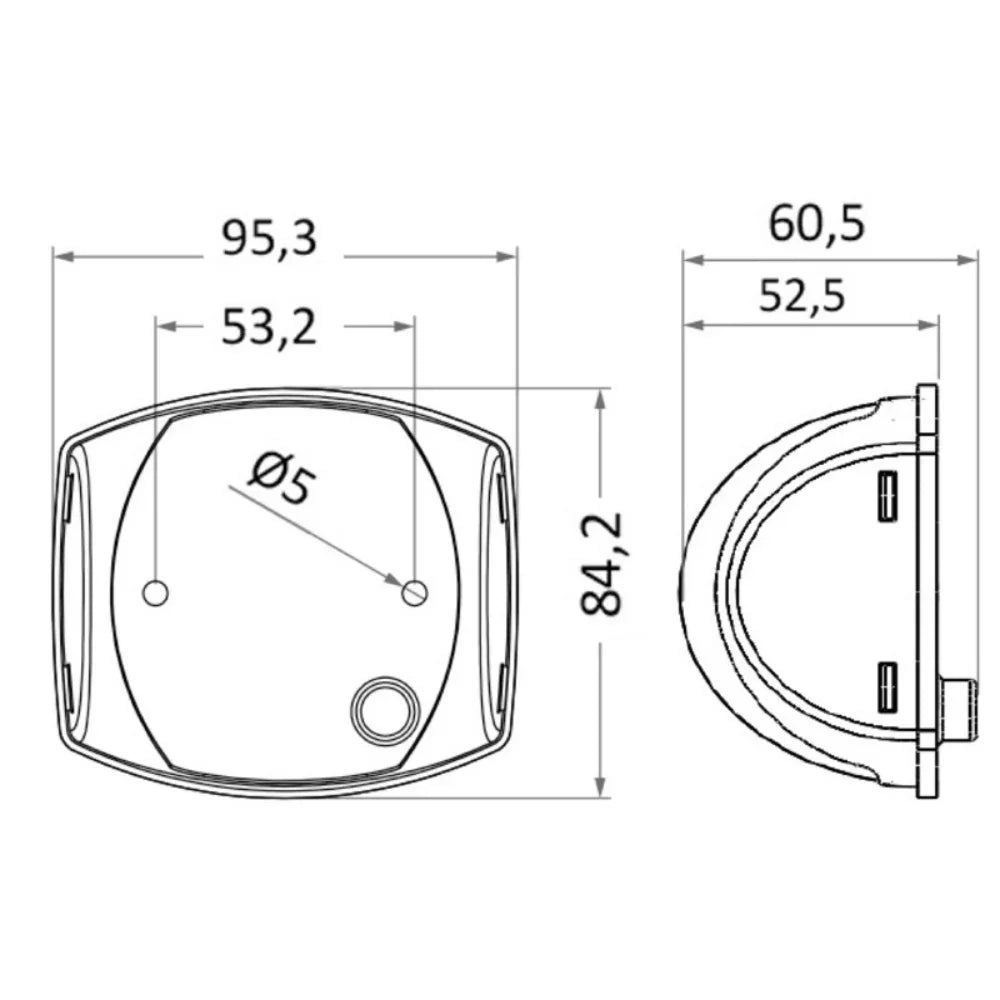 Osculati Sphera II SS LED Navigation Light - 20M, 112.5° Port