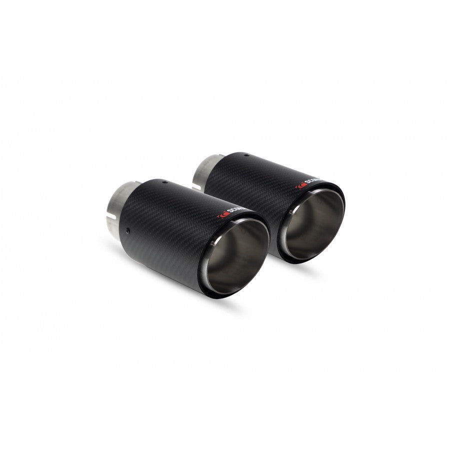 SCORPION EXHAUSTS - REPLACEMENT CARBON ASCARI TIPS FOR SCORPION EXHAUST - TWIN 114MM