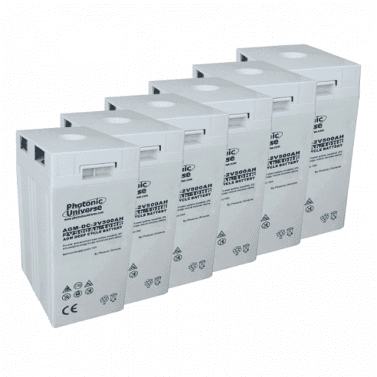 12V 500Ah AGM Deep Cycle Battery Bank (6 × 2V) | 4Boats