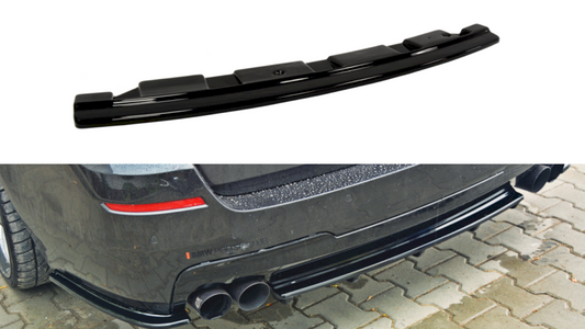 Maxton Design - CENTRAL REAR SPLITTER BMW 5 F11 M-PACK - WITHOUT VERTICAL BARS (FITS TWO DOUBLE EXHAUST ENDS)