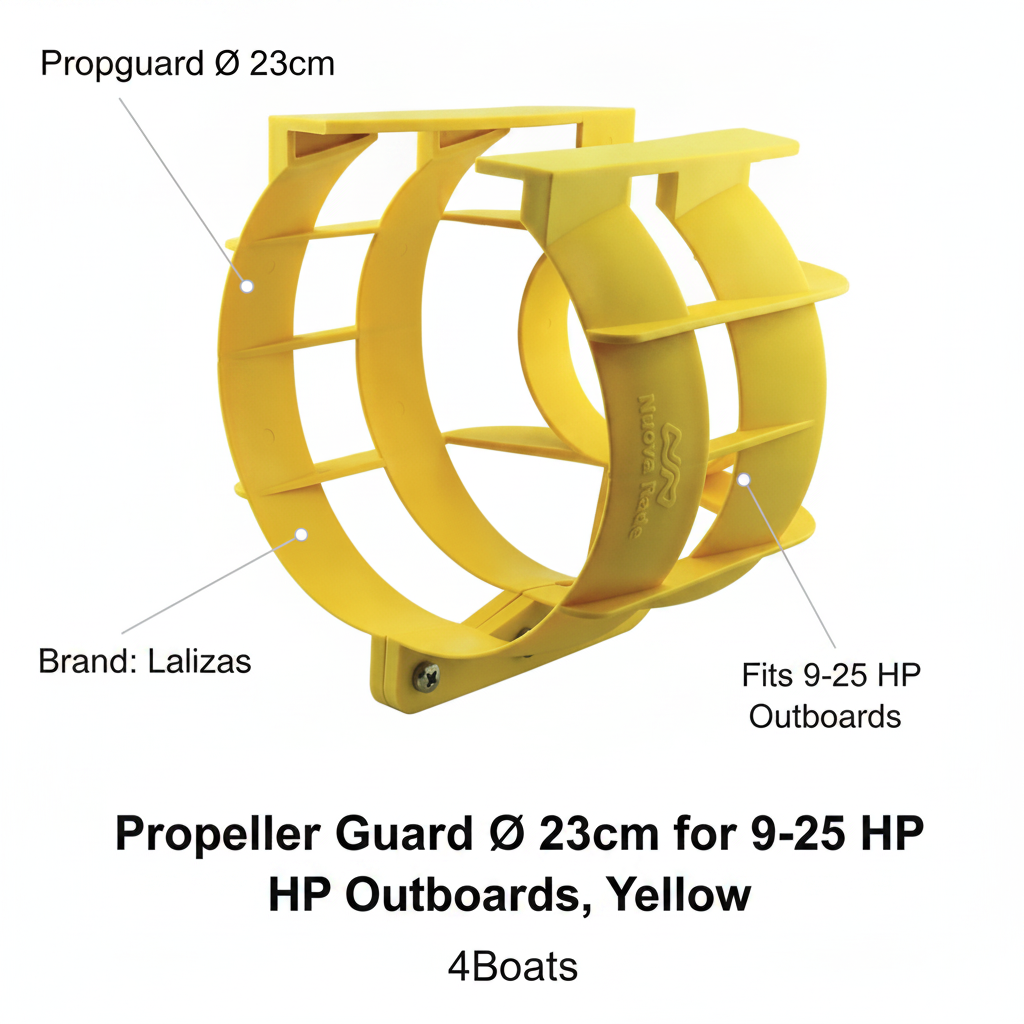 9" Yellow Propeller Guard for 9-25HP Outboards Safety Cage Nuova Rade 198165