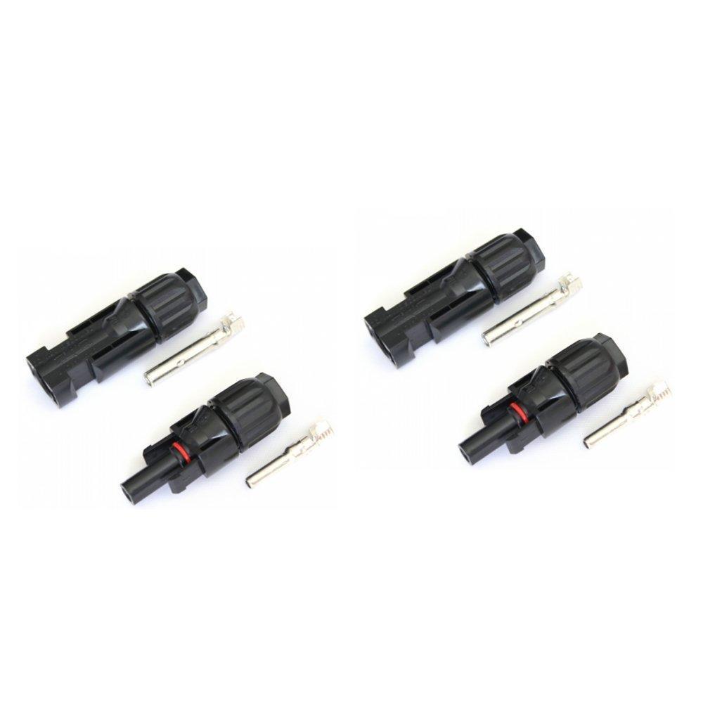 2 Pairs MC4 Solar Connectors for 10mm2 Cable 8AWG PV Panel Extension Lead IP67