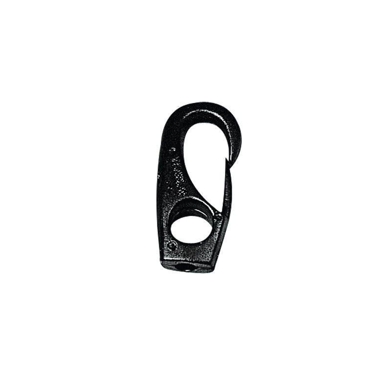 Snap Hook Eye 12 × 58 mm for Ø 8 mm Cord, Polyamide Black | 4Boats