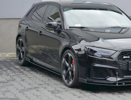 Maxton Design - RACING SIDE SKIRTS DIFFUSERS V.2 AUDI RS3 8V FACELIFT SPORTBACK (2017-20)