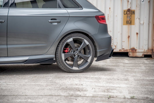Maxton Design - RACING REAR SIDE SPLITTERS (+FLAPS) AUDI RS3 8V SPORTBACK (2015-2016)