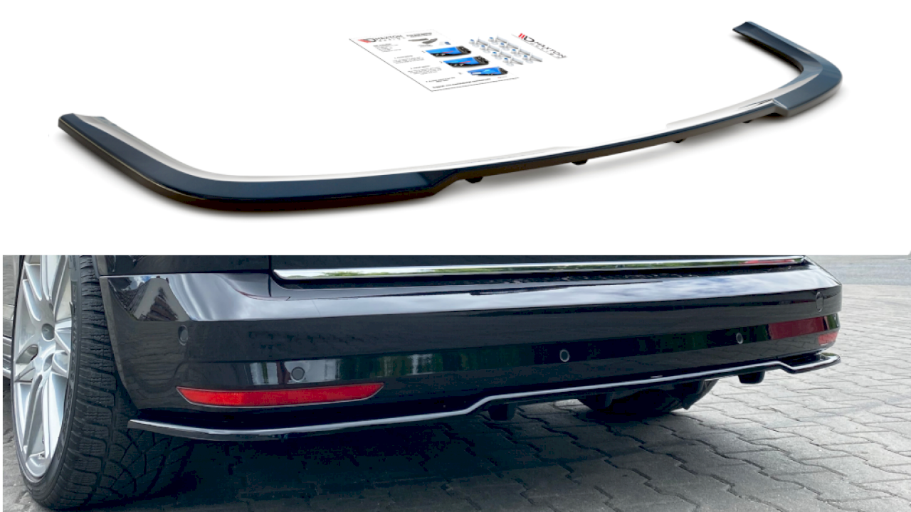 Maxton Design - CENTRAL REAR SPLITTER (W/ VERTICAL BARS) VOLKSWAGEN CADDY MK4 (2015-2020)