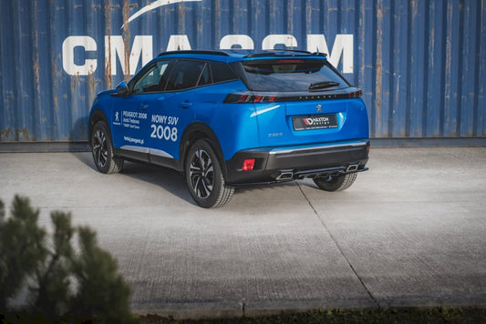Maxton Design - CENTRAL REAR SPLITTER (W/ VERTICAL BARS) PEUGEOT 2008 MK2 (2019-2023)