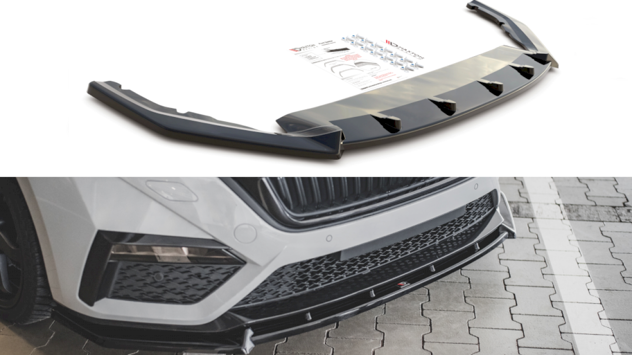 Maxton Design - FRONT SPLITTER V1 SKODA OCTAVIA RS MK4 (2020-2024)