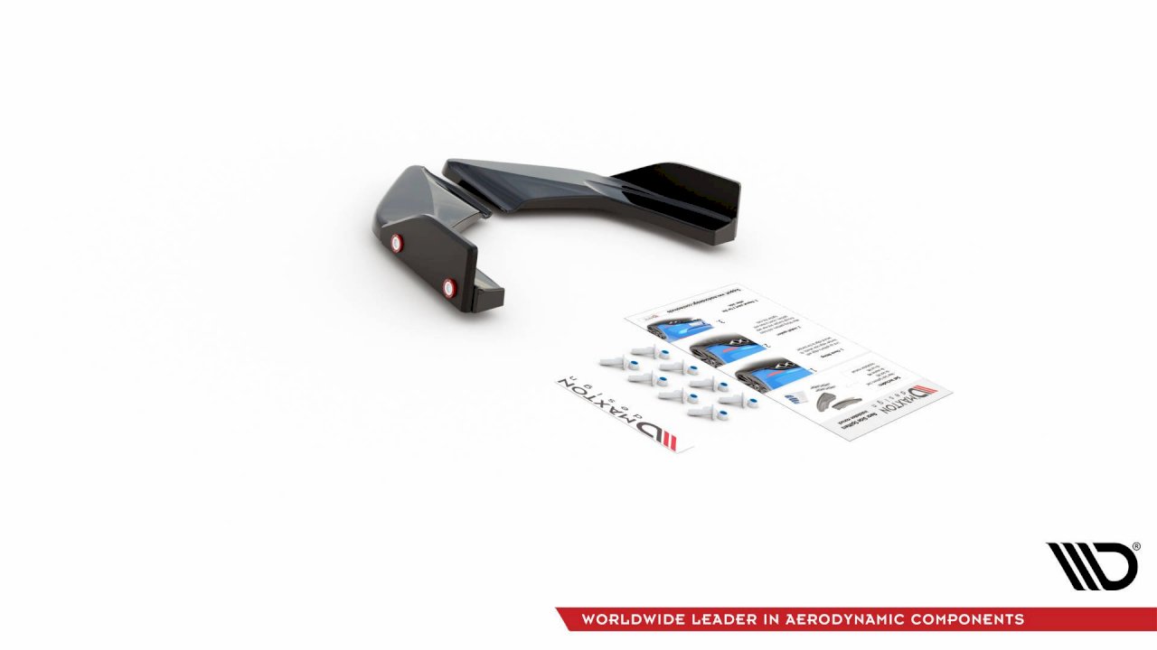 Maxton Design - REAR SIDE SPLITTERS V.2 + FLAPS VOLKSWAGEN GOLF GTI / GTE MK8