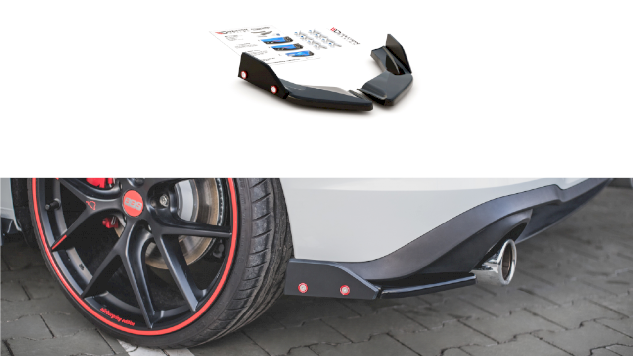Maxton Design - REAR SIDE SPLITTERS V.2 + FLAPS VOLKSWAGEN GOLF GTI / GTE MK8