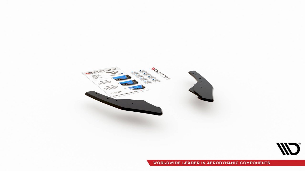 Maxton Design - STREET PRO REAR SIDE SPLITTERS VOLKSWAGEN GOLF GTI / GTE MK8