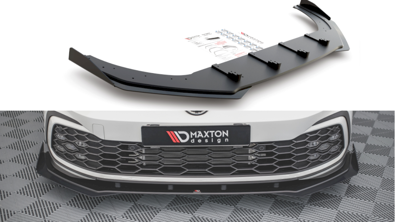 Maxton Design - STREET PRO FRONT SPLITTER + FLAPS VOLKSWAGEN GOLF GTI / GTE / R-LINE MK8
