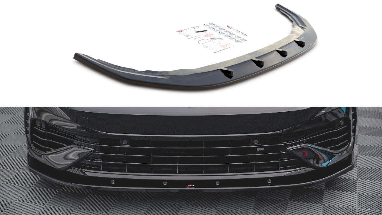 Maxton Design - FRONT SPLITTER V.1 VW GOLF R MK8 (2020-)