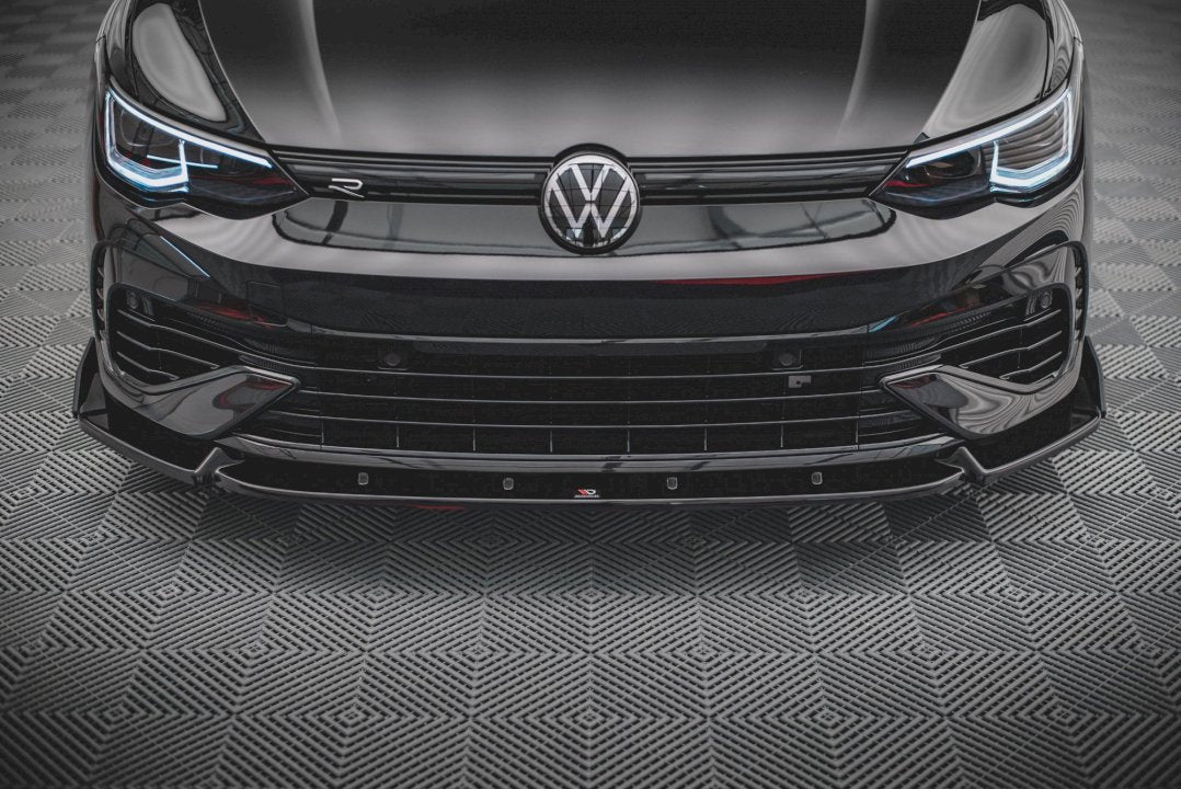 Maxton Design - FRONT SPLITTER V.2 + FLAPS VW GOLF R MK8