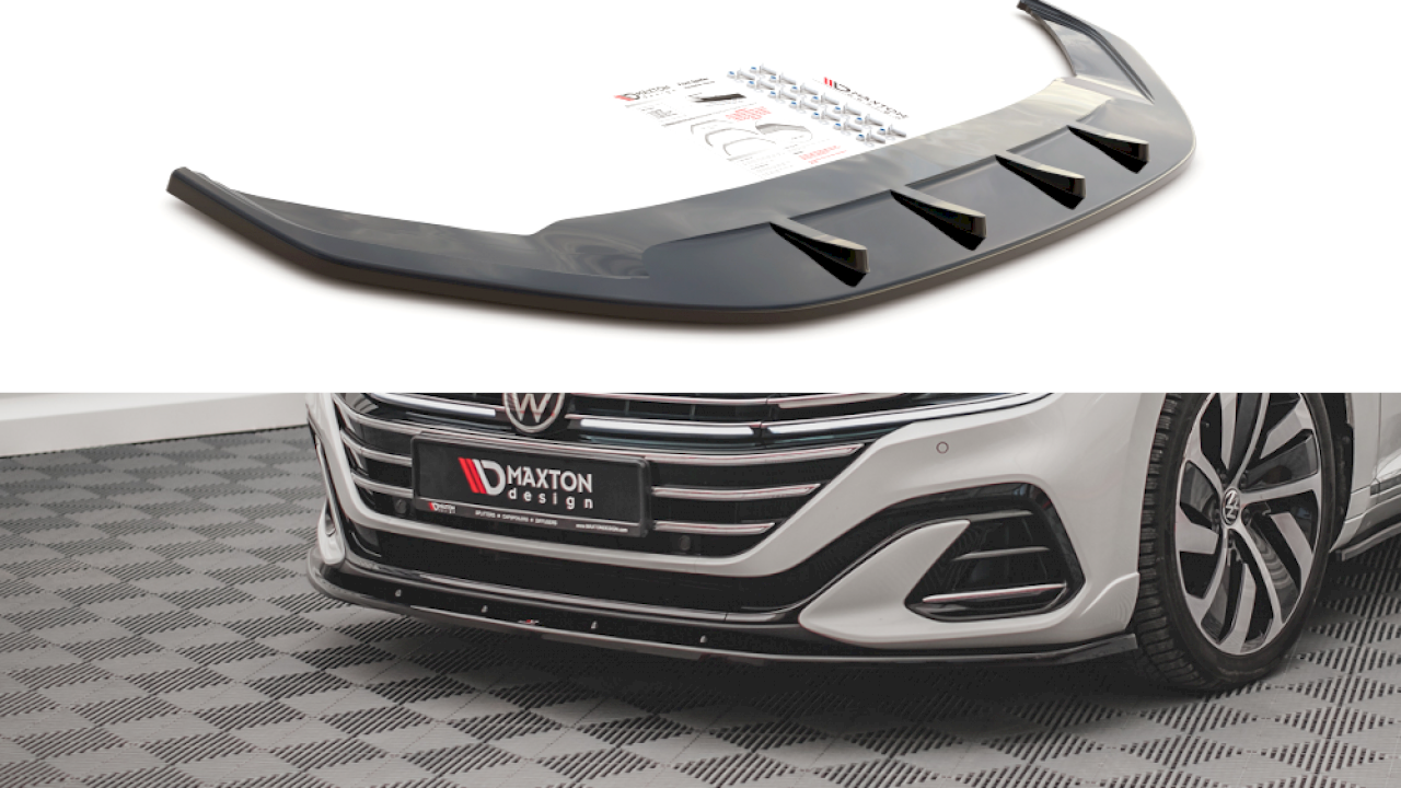 Maxton Design - Front Splitter V.2 Volkswagen Arteon R-Line Sedan / Shooting Brake Mk1 Facelift