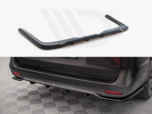 Maxton Design - CENTRAL REAR SPLITTER (VERTICAL BARS) MERCEDES V-CLASS AMG-LINE W447 FACELIFT (2019-)