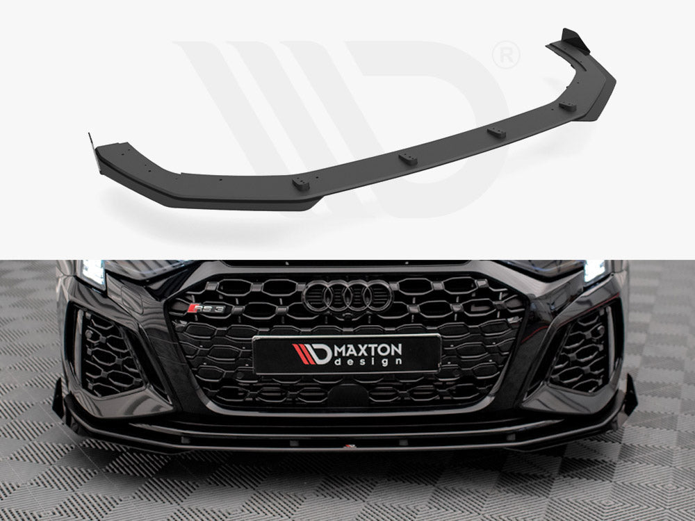 Maxton Design - STREET PRO FRONT SPLITTER V.1 (+FLAPS) AUDI RS3 SPORTBACK 8Y (2020-)