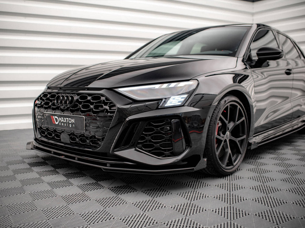 Maxton Design - STREET PRO FRONT SPLITTER V.1 (+FLAPS) AUDI RS3 SPORTBACK 8Y (2020-)
