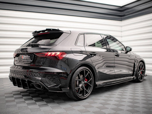 Maxton Design - STREET PRO REAR SIDE SPLITTERS + FLAPS AUDI RS3 SPORTBACK 8Y