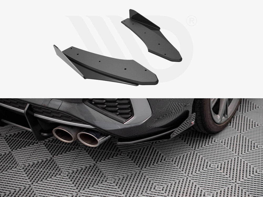 Maxton Design - Street PRO Rear Side Splitters + Flaps Audi S3 Sedan 8Y