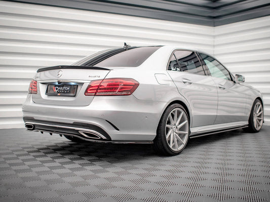 Maxton Design - REAR SPLITTER (VERTICAL BARS) MERCEDES E AMG-LINE SEDAN W212 FACELIFT (2012-2016)