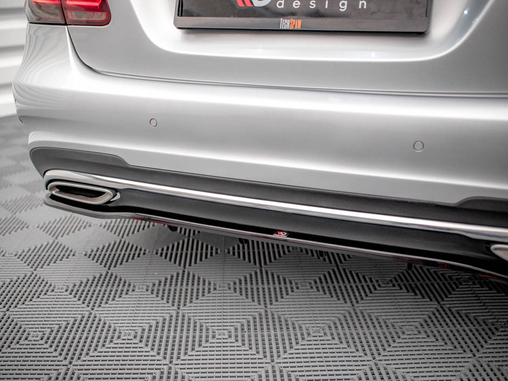 Maxton Design - REAR SPLITTER (VERTICAL BARS) MERCEDES E AMG-LINE SEDAN W212 FACELIFT (2012-2016)