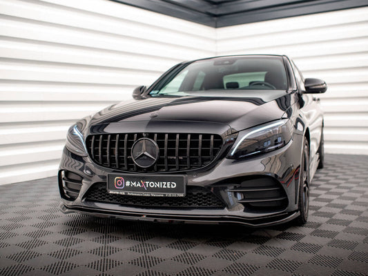 Maxton Design - FRONT SPLITTER V.1 MERCEDES C AMG LINE / C43 AMG SEDAN / COUPE W205 / C205 FACELIFT