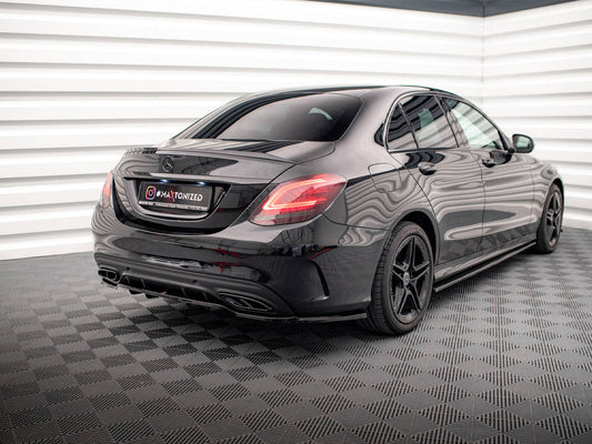 Maxton Design - REAR SPLITTER (VERTICAL BARS) MERCEDES C AMG LINE W205 FACELIFT