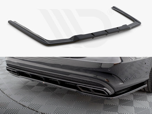 Maxton Design - CENTRAL REAR SPLITTER (VERTICAL BARS) MERCEDES-BENZ E63 AMG SEDAN W212 FACELIFT (2012-2014)