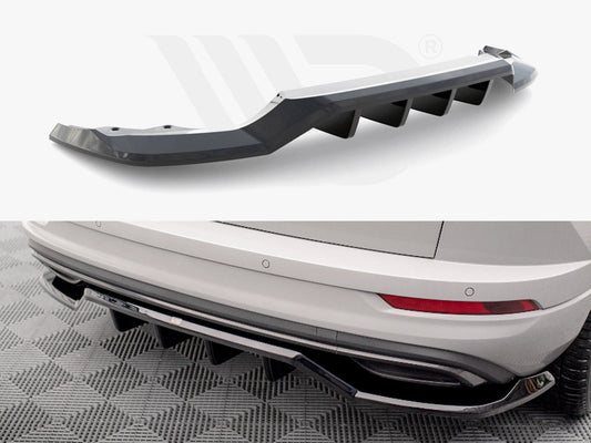 Maxton Design - CENTRAL REAR SPLITTER (VERTICAL BARS) SKODA KAROQ SPORTLINE MK1 FACELIFT