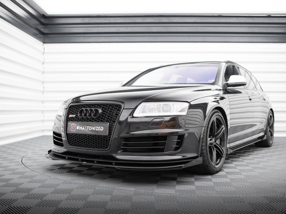 Maxton Design - STREET PRO FRONT SPLITTER + FLAPS AUDI RS6 AVANT C6