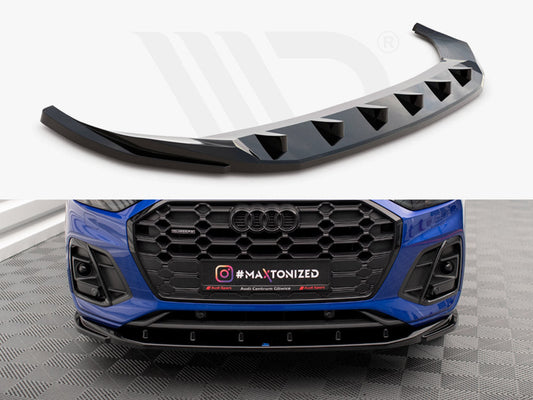 Maxton Design - FRONT SPLITTER V.2 AUDI SQ5 / Q5 S-LINE SUV / SPORTBACK MK2 FACELIFT