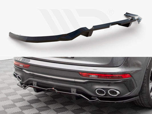 Maxton Design - CENTRAL REAR SPLITTER (VERTICAL BARS) AUDI SQ5 SPORTBACK MK2 FACELIFT