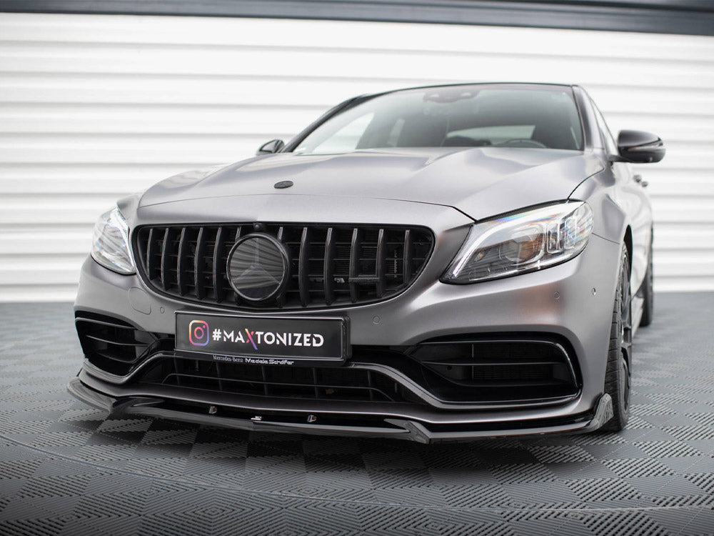 Maxton Design - FRONT SPLITTER V.2 MERCEDES-AMG C63 SEDAN / ESTATE W205 FACELIFT