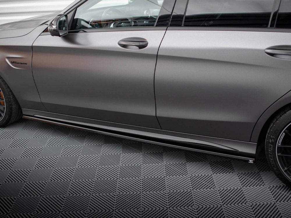 Maxton Design - SIDE SKIRTS DIFFUSERS MERCEDES-AMG C63 SEDAN / ESTATE W205 FACELIFT