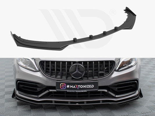 Maxton Design - STREET PRO FRONT SPLITTER + FLAPS MERCEDES-AMG C63 SEDAN / ESTATE W205 FACELIFT